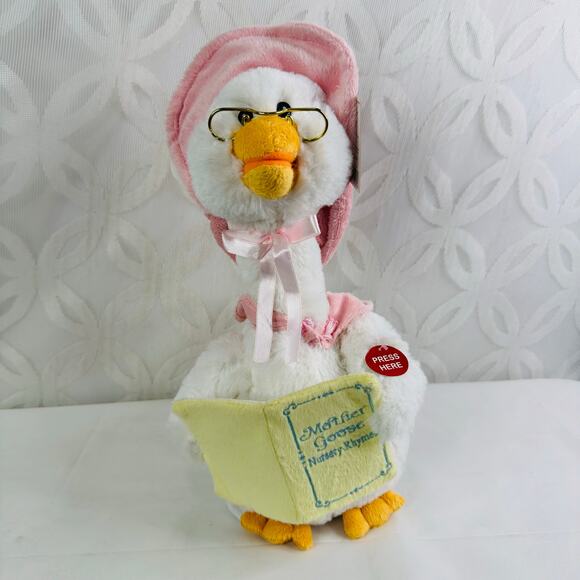 Cuddle Barn Mother Goose Read-Along (Pink) | Animated Bird 14" Plush NWT - Picture 3 of 6